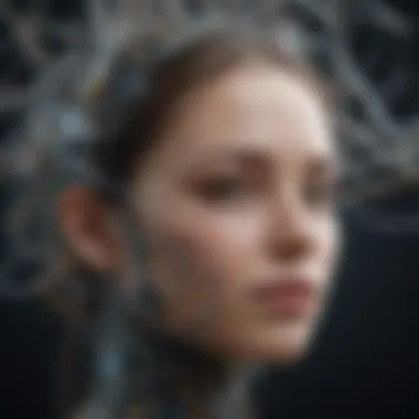 A neural network illustration representing AI's complexity