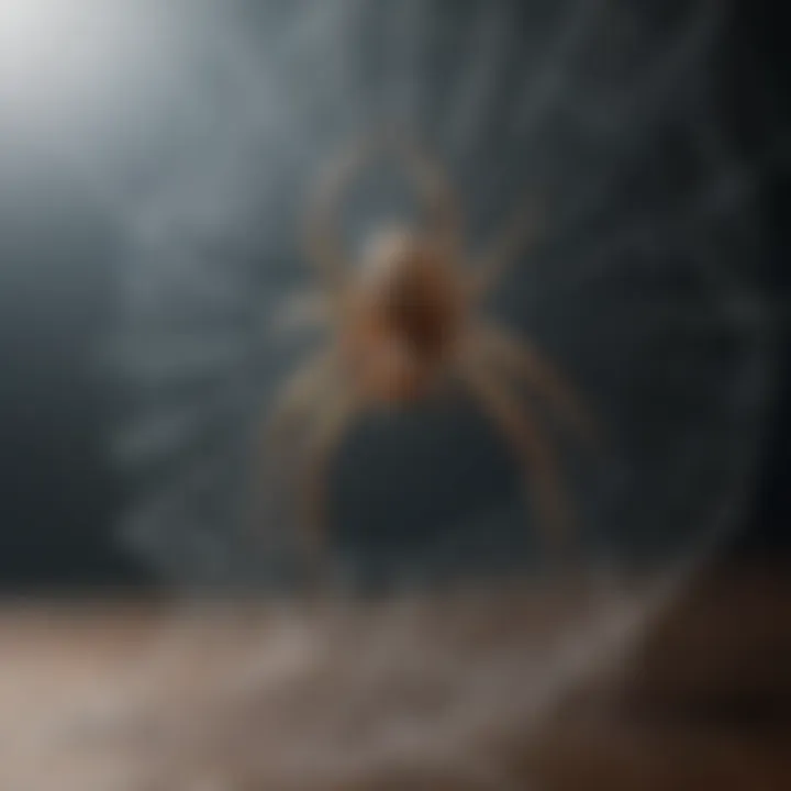 Infographic showcasing the applications of spider silk in biomimetics and materials science