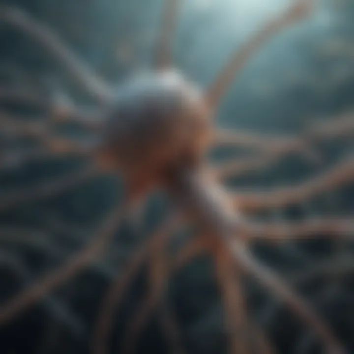 Illustration of biological neurons inspiring artificial neural networks