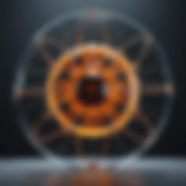 A diagram illustrating the atomic structure of perfect glass.
