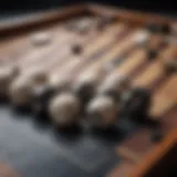 Strategic backgammon board setup