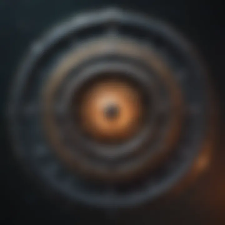 A conceptual depiction of time and space intertwining before the Big Bang