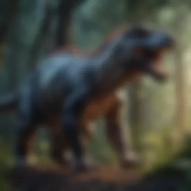 Reviving Extinct Species through Biotechnology An artistic representation of an extinct species being revived through advanced biotechnology.