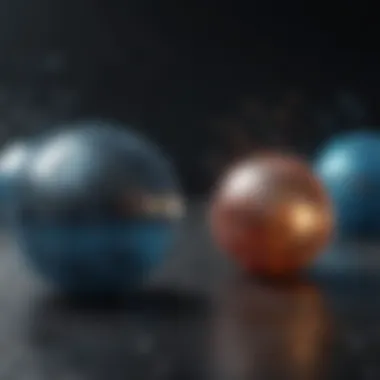 Visual representation of composite particles like baryons and mesons