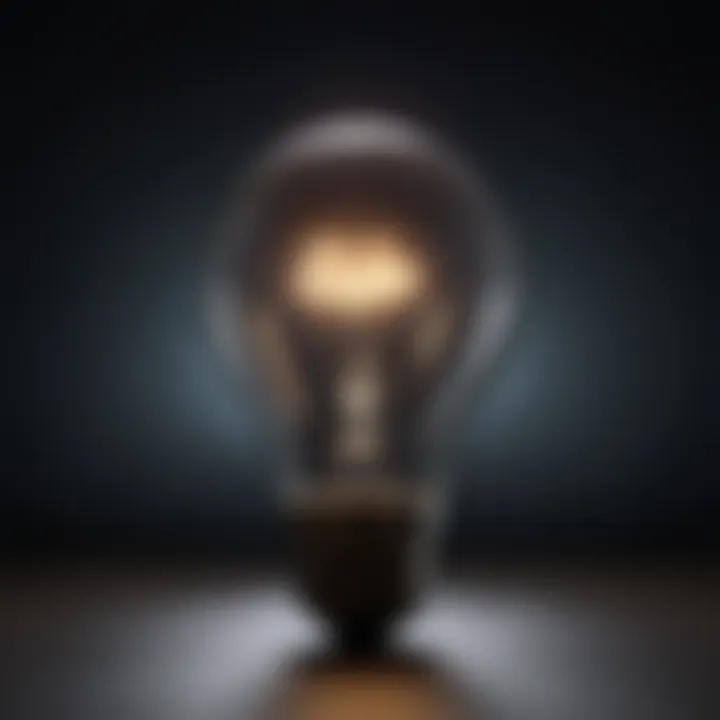 A light bulb illuminating a dark space, symbolizing hope.