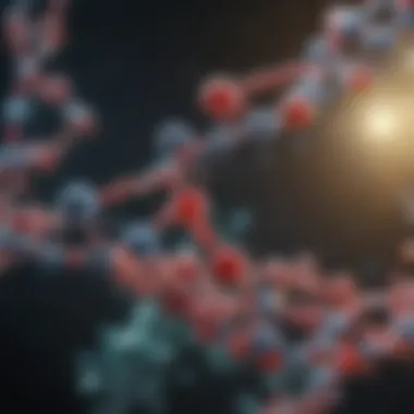 Molecular structure illustrating genetic variation among species.