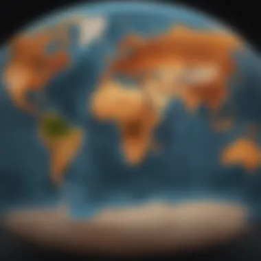 Map showing historical temperature variations across the globe