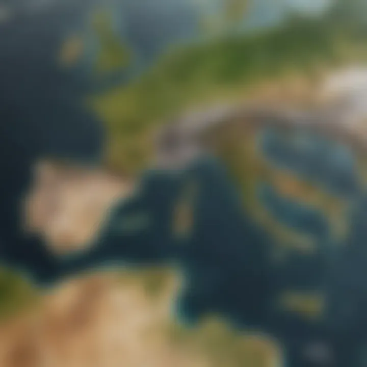Map showcasing the regions most affected by climate change