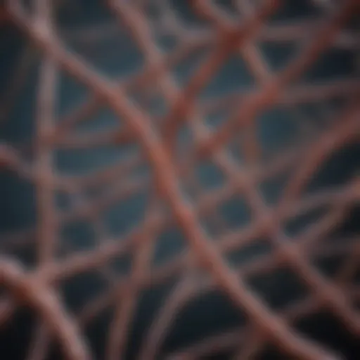 Detailed representation of animal DNA strands