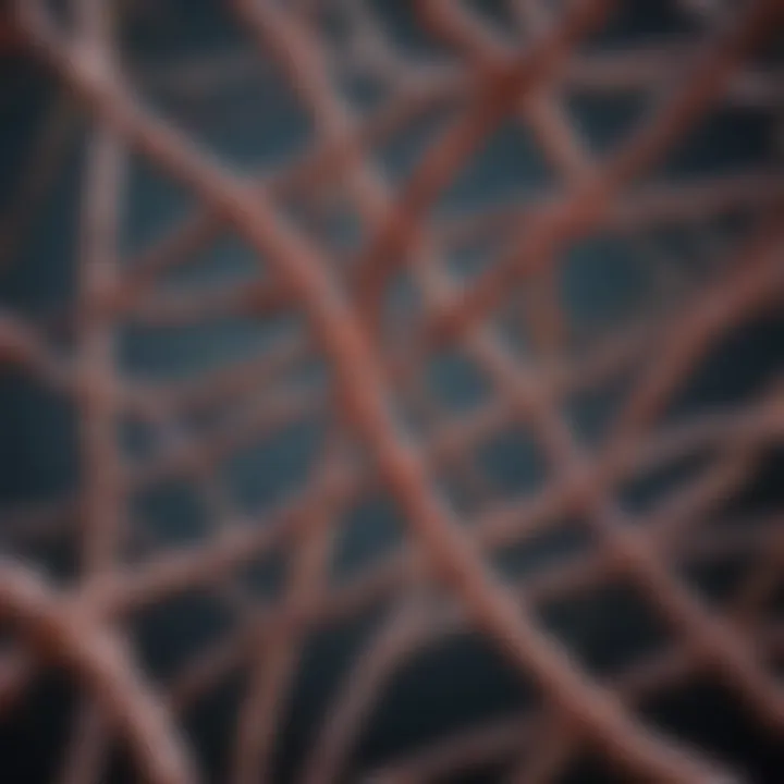 Detailed representation of animal DNA strands