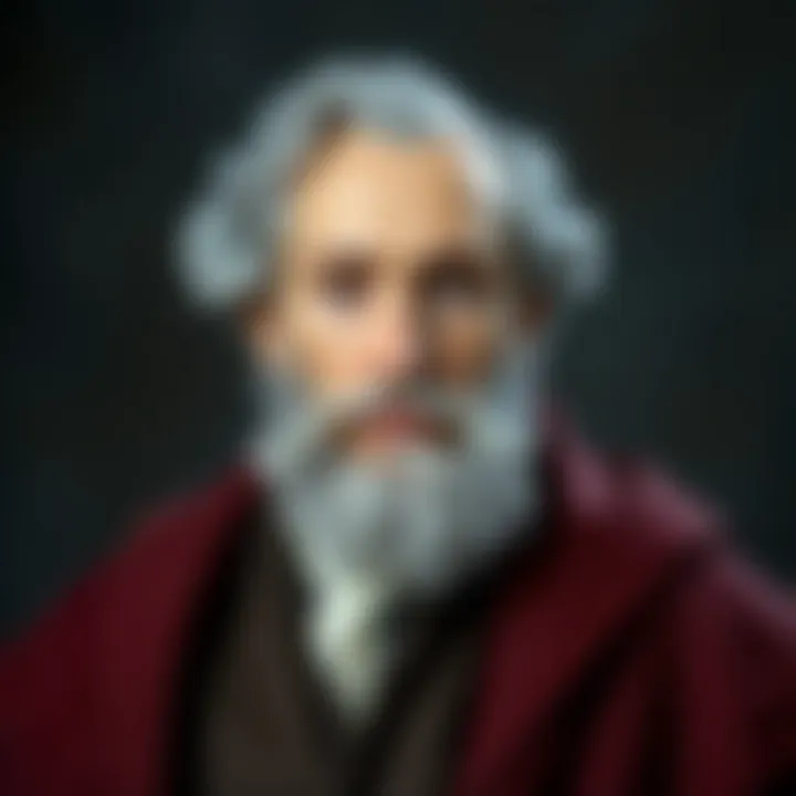 A portrait of a renowned mathematician from the classical era