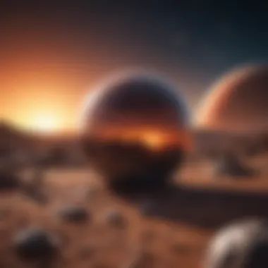 An artistic representation of a distant exoplanet with conditions that may support life.