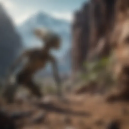 A visualization of hypothetical alien organisms thriving in extreme environments.