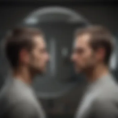Cognitive Processes in Self-Awareness During the Mirror Test A diagram illustrating the cognitive processes involved in self-awareness during the mirror test