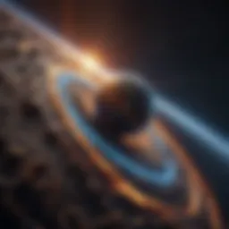 Visual representation of solar magnetic fields interacting with Earth