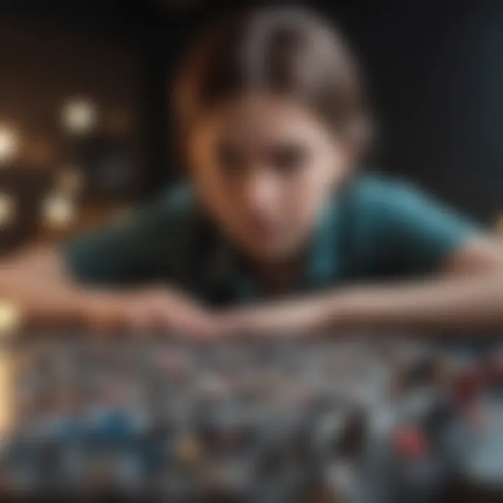 A student immersed in complex math problems, showcasing critical thinking