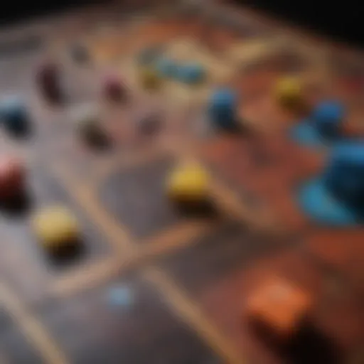 A vibrant board game showcasing mathematical patterns