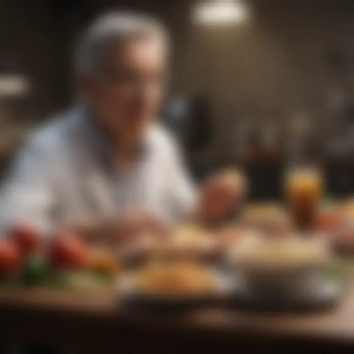 Visual representation of dietary interventions for longevity.