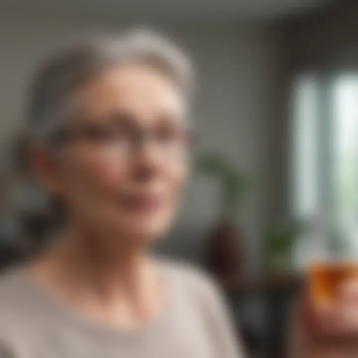 Illustration of lifestyle changes promoting healthy aging.