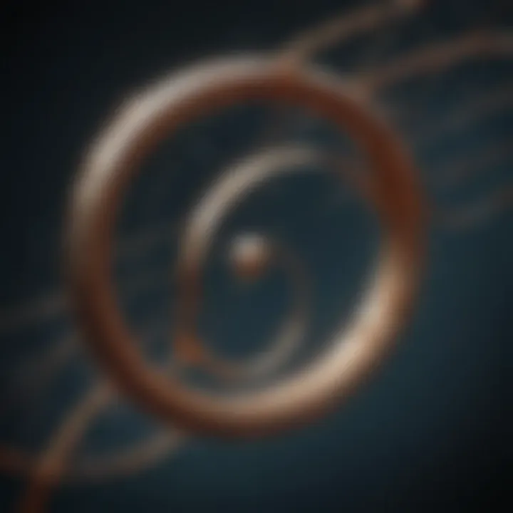 Conceptual illustration of quantum loops in space-time