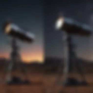 Traditional vs. Photographic Telescope Comparison of traditional telescope and photographic telescope side by side
