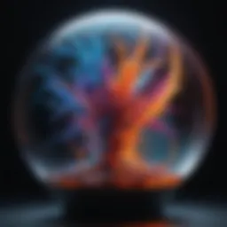 Visualization of a plasma globe demonstrating vibrant energy patterns
