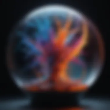 Visualization of a plasma globe demonstrating vibrant energy patterns