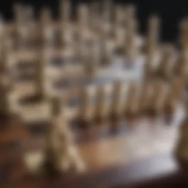 Visual representation of the N-Queens puzzle on a chessboard.