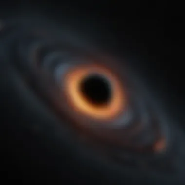 Artistic Representation of Black Holes in Space An artistic interpretation of black holes and their gravitational pull