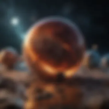 The Birth of Celestial Bodies An artistic representation of celestial bodies forming