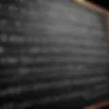 A complex mathematical equation on a chalkboard