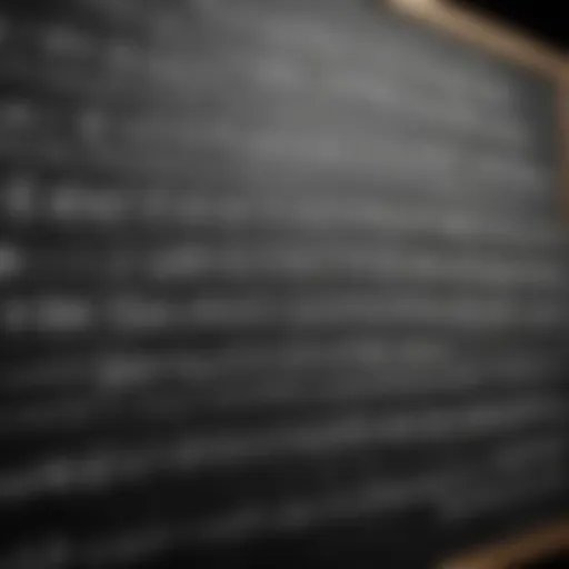 A complex mathematical equation on a chalkboard
