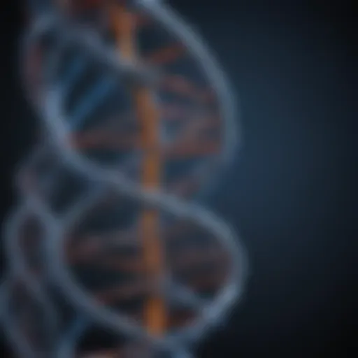 An intricate DNA double helix structure showcasing genetic complexity