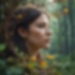 A vibrant representation of the interconnectedness of life forms in nature