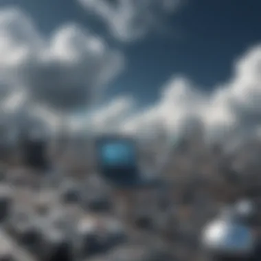 The Evolution of Cloud Computing Infrastructure Futuristic depiction of cloud computing architecture