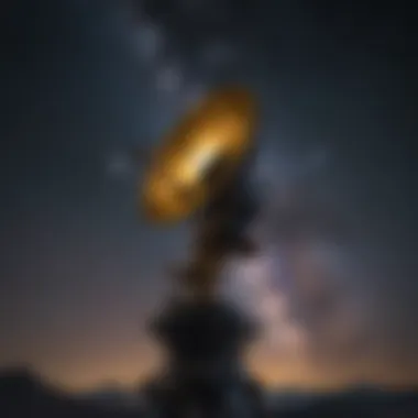 JWST Observing Distant Galaxies An artistic representation of the JWST observing distant galaxies and celestial phenomena.