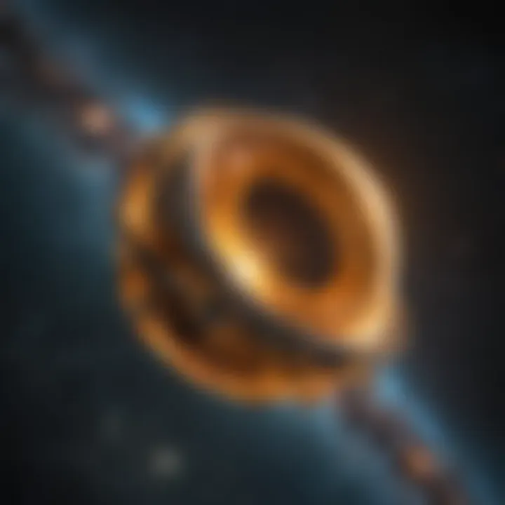 An artist's impression of cosmic phenomena observed by the James Webb Telescope.