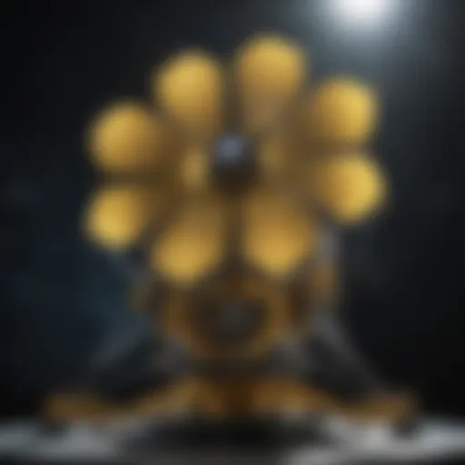 A stunning view of the James Webb Telescope in its operational environment.