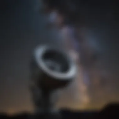 Observing Distant Galaxies An artist's rendering of the telescope observing distant galaxies