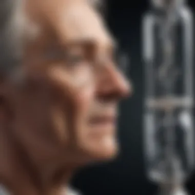 Biotechnological Innovations in Aging Research Illustration of biotechnological advancements in anti-aging
