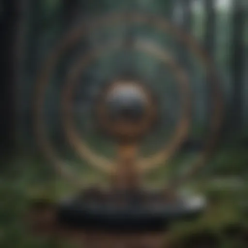 A conceptual illustration of a perpetual energy generator harnessing natural forces