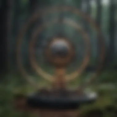 Harnessing Nature's Forces A conceptual illustration of a perpetual energy generator harnessing natural forces