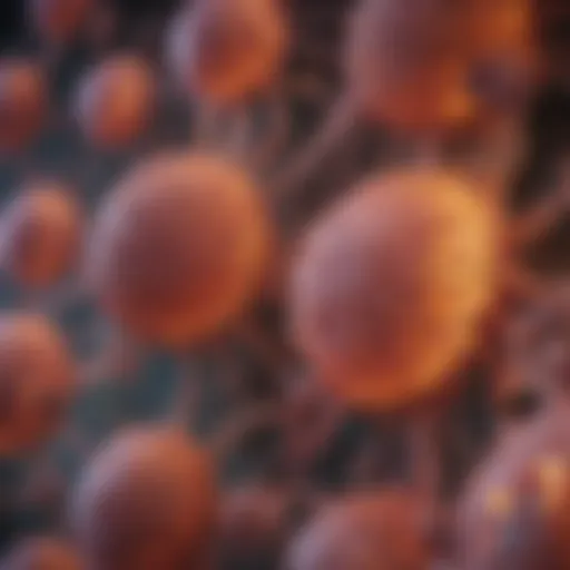 A close-up view of cells undergoing regenerative processes