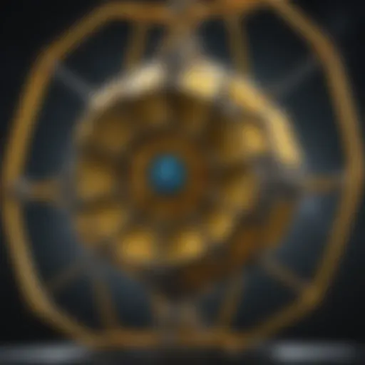 A detailed diagram of the James Webb Telescope illustrating its intricate design features.
