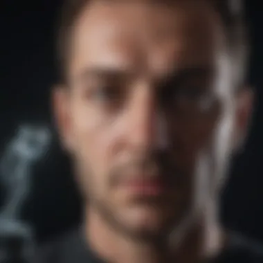 The Art of Mind Reading A shadowy figure performing a mind-reading trick