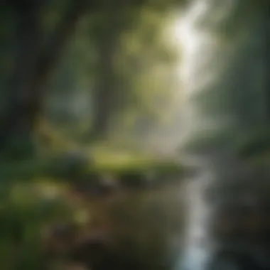 Nature and Wellness: Exploring Environmental Factors A serene nature scene promoting wellness.