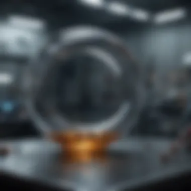 Future Applications of Perfect Glass A futuristic representation of potential applications of perfect glass in technology and science.