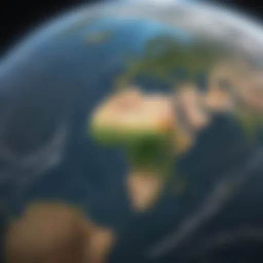 Illustration of Earth's temperature fluctuations over geological periods
