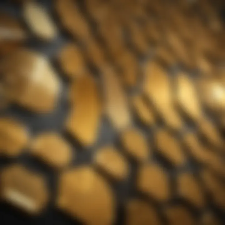 A detailed view of the telescope's golden mirror segments