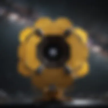 James Webb Space Telescope in the Universe The James Webb Space Telescope against the backdrop of the cosmos